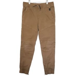 K1247 * Nitrous Black Boys Drifter Moto Jogger Brown Size L